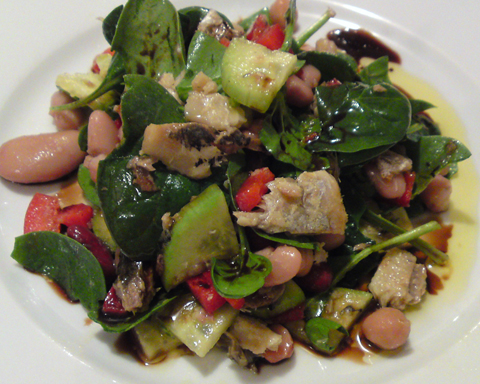 Recipe - Sardines, Beans and Vegetables Salad