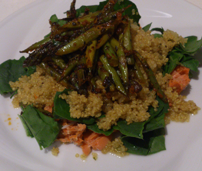 Spicy Asparagus Salmon Quinoa